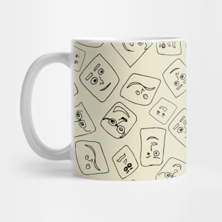 Facial expressions pattern Mug